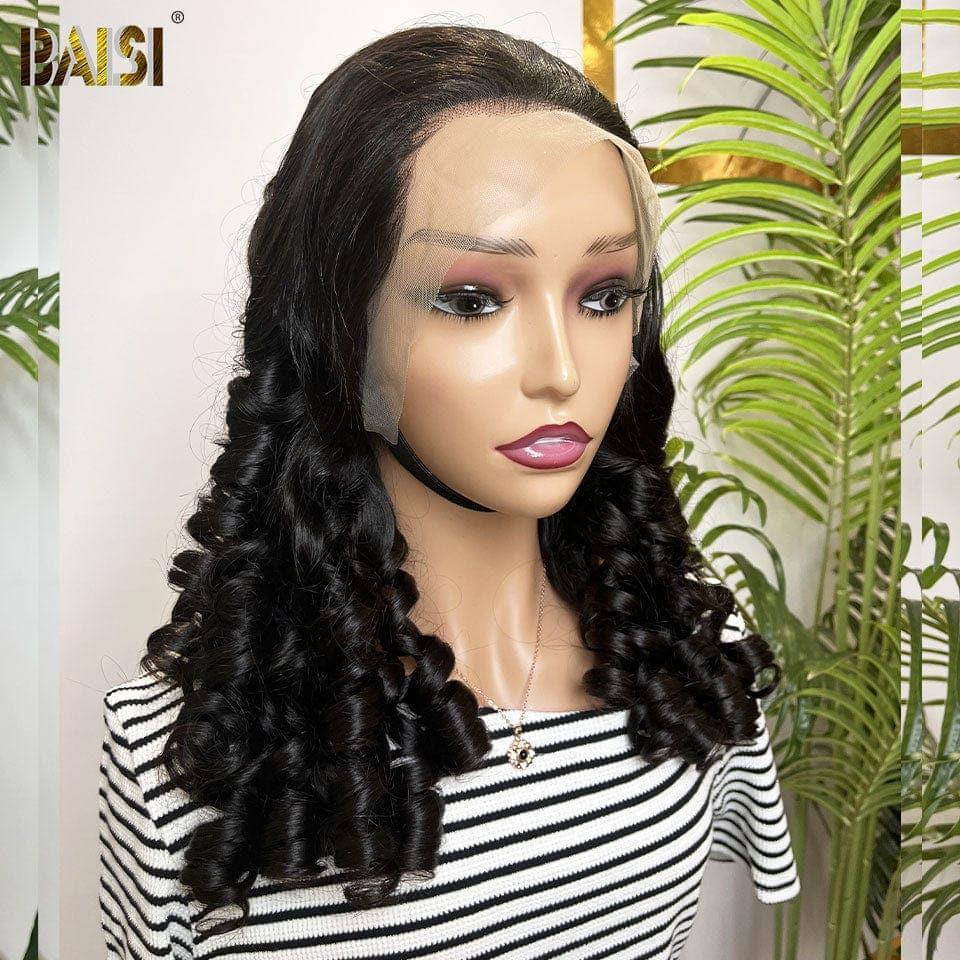 Baisi 13x4 luxo ovo onda a1 perucas feitas por fios de cabelo virgem duplo desenhado volume 300% densidade ao longo de 20 anos de uso sl030902