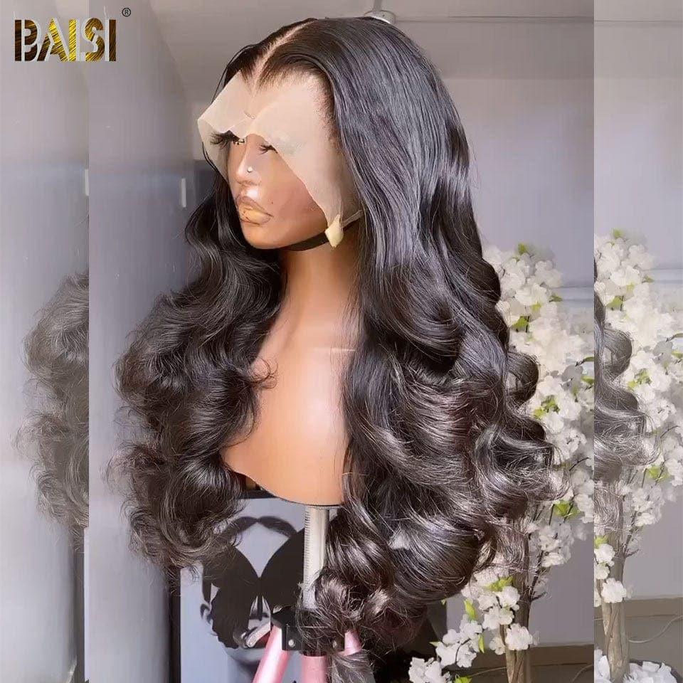 Baisi 13x4 luxo ovo onda a1 perucas feitas por fios de cabelo virgem duplo desenhado volume 300% densidade ao longo de 20 anos de uso sl030902