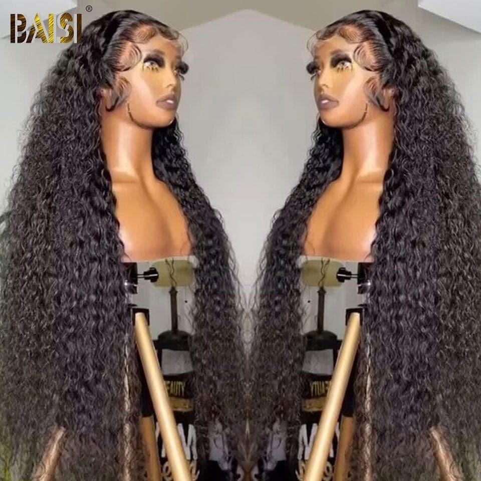 BAISI 13X6 frontal perruque trop longue curly en 100% cheveux humains