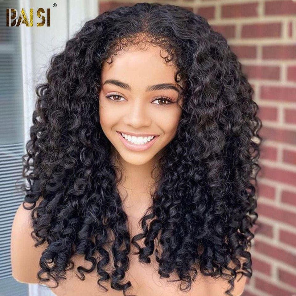BAISI Achetez 1 + 1 Gratuite = 119€ sans lace pixie Lisse et water wave ou 6 Perruques + 2 Gratuits = 500€ en 100% vrais cheveux humains (pas besoin de code)