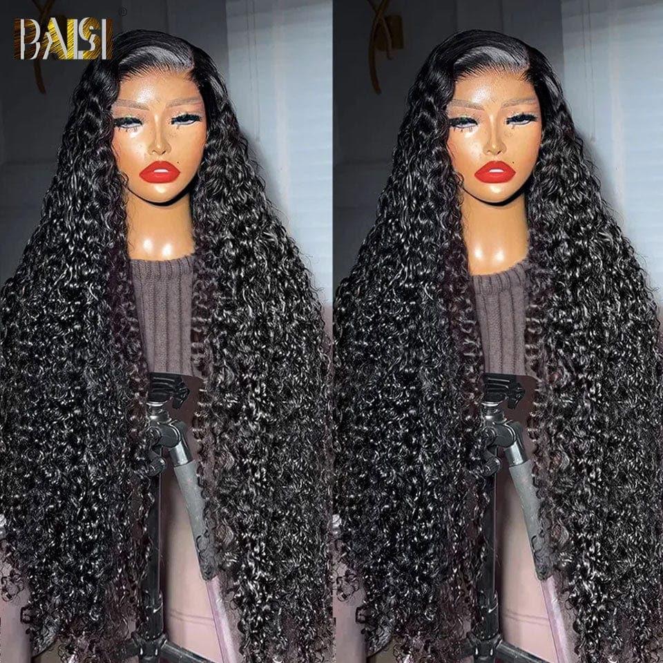 BAISI Noël PROMO Volume de 300% densité moitié prix Lace Frontale Perruque Curly en 100% cheveux humains MP50