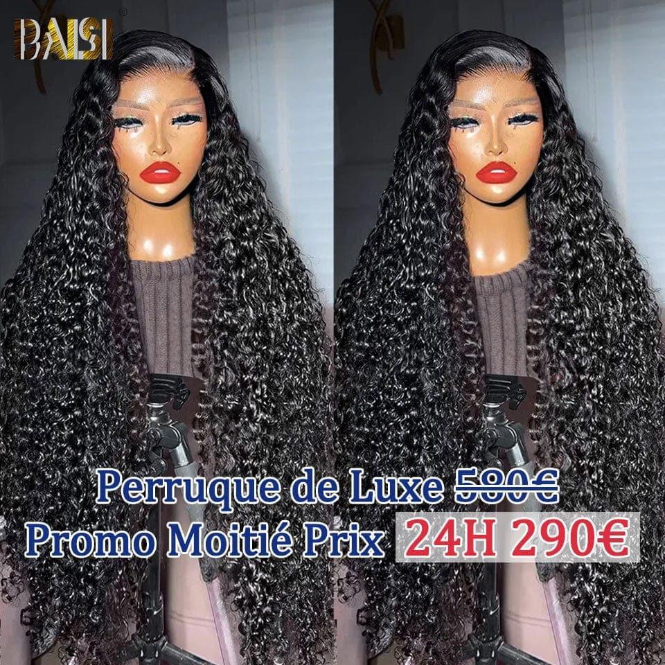 BAISI Noël PROMO Volume de 300% densité moitié prix Lace Frontale Perruque Curly en 100% cheveux humains MP50