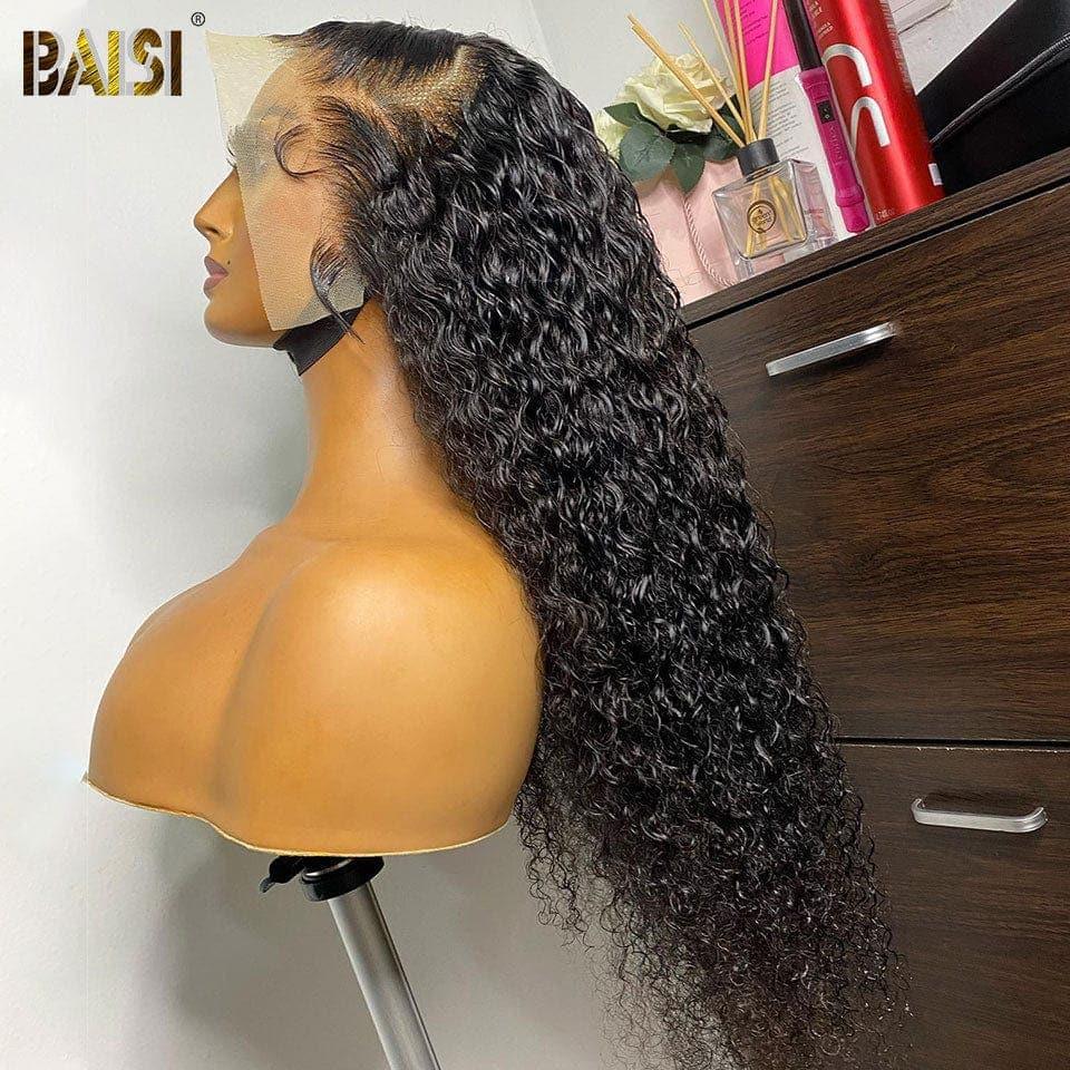 BAISI Achetez 2 perruques minimum au prix d'usine fournisseur en France TVA 0€ 48H arrivé 13X6 Lace Perruque Curly Sans Colle Lace déjà couper Facile à Porter En Haut De Gamme En 100% Raw Hair (Pas Besoin de Code)