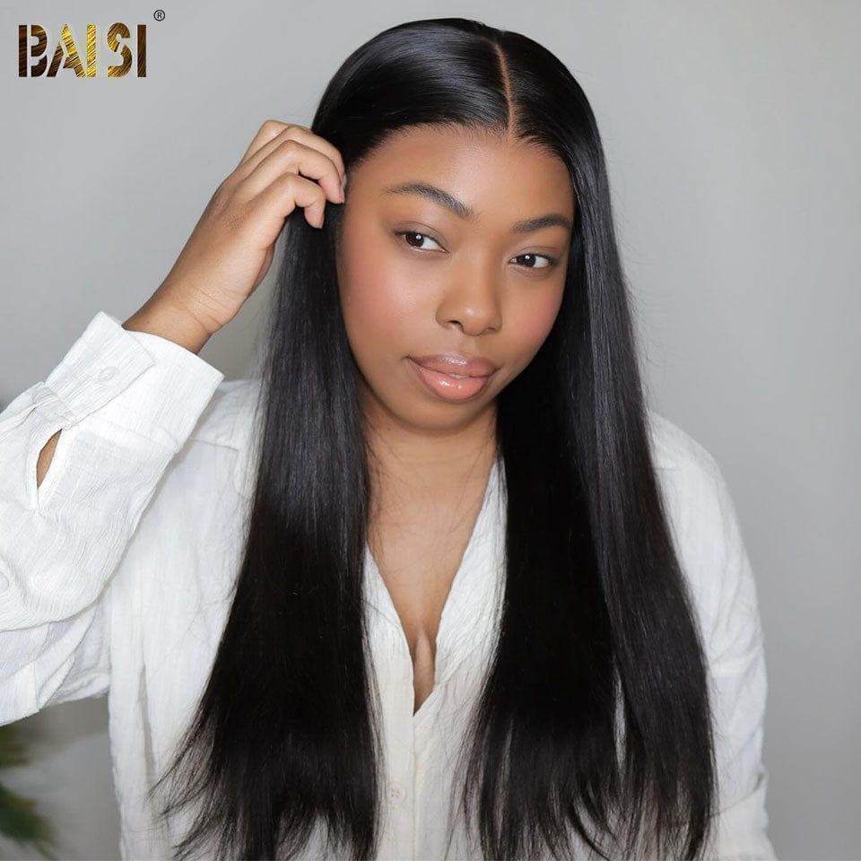 BAISI Livraison En 48H TVA 0€ 13x6 Frontal Perruque Lisse En Haut De Gamme En 100% Raw Hair D