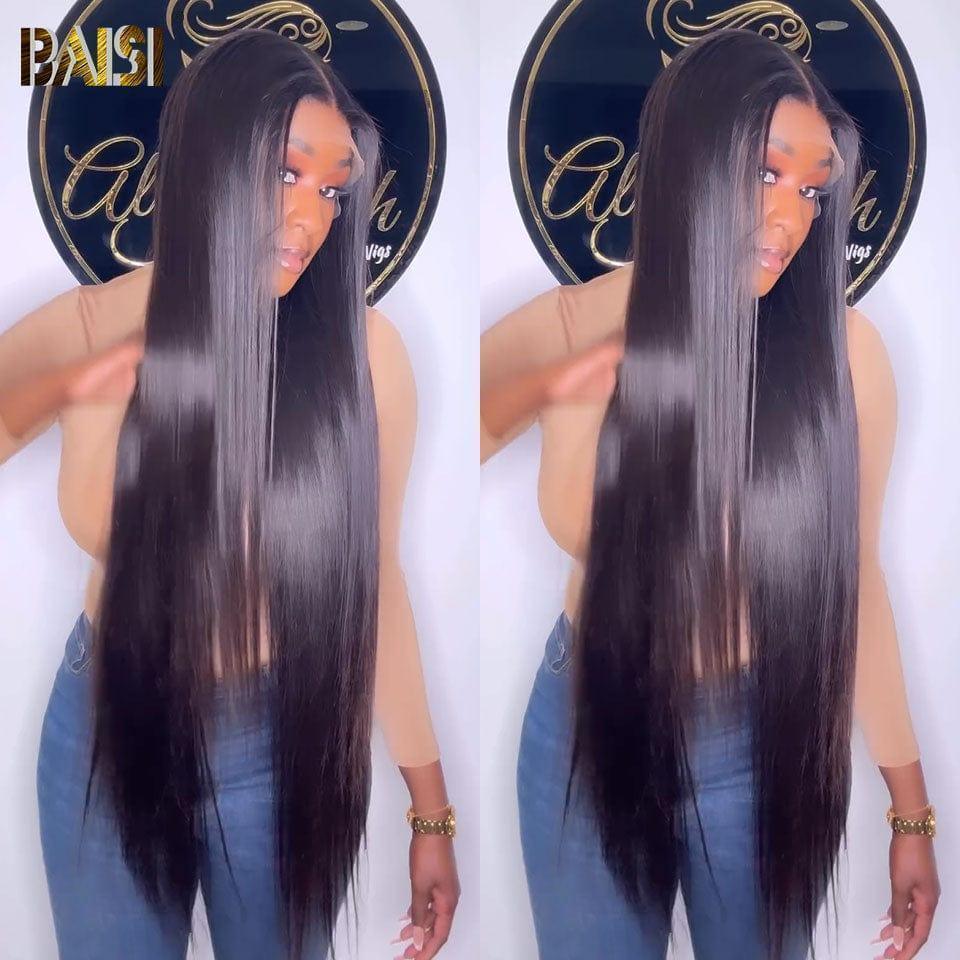 BAISI Livraison En 48H TVA 0€ 13x6 Frontal Perruque Lisse En Haut De Gamme En 100% Raw Hair