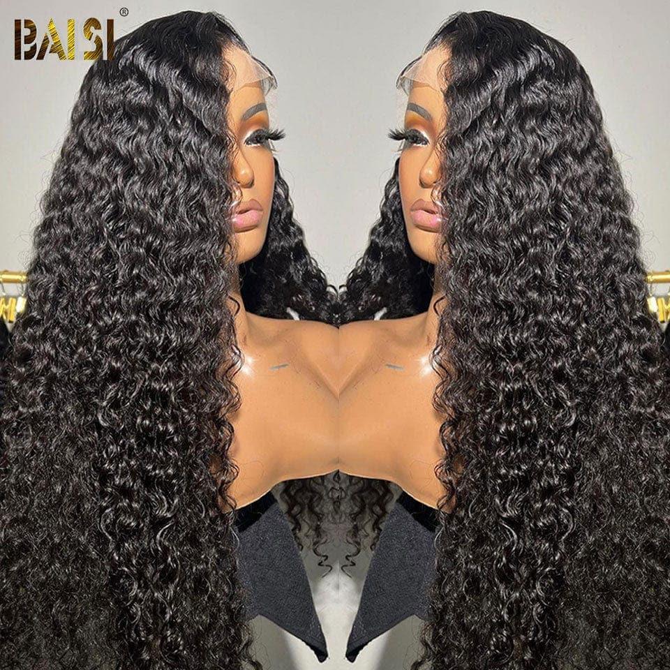 BAISI Achetez 1 + 1 Gratuite = 156€ 4x4 lace water wave 2 couleur ou 6 Perruques Soldes 496€ en 100% vrais cheveux humains