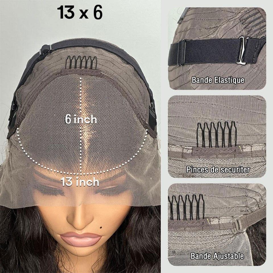 BAISI 13x4 Frontal Perruque Body Wave 28 Pouce 198€ + 1 Peigne Electrique gratuite En 100% Raw Hair