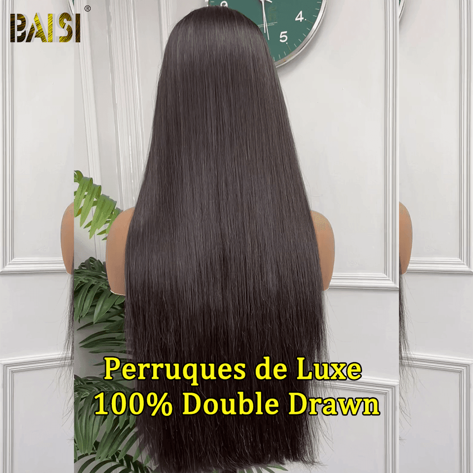 BAISI Achetez 2 perruques minimum au prix d'usine fournisseur en France TVA 0€ 48H arrivé 13X4 Perruques de Luxe Lisse A1 Fabriquées par les cheveux double drawn Vietnam Hair 250% densité plus de 20 ans d' utilisations