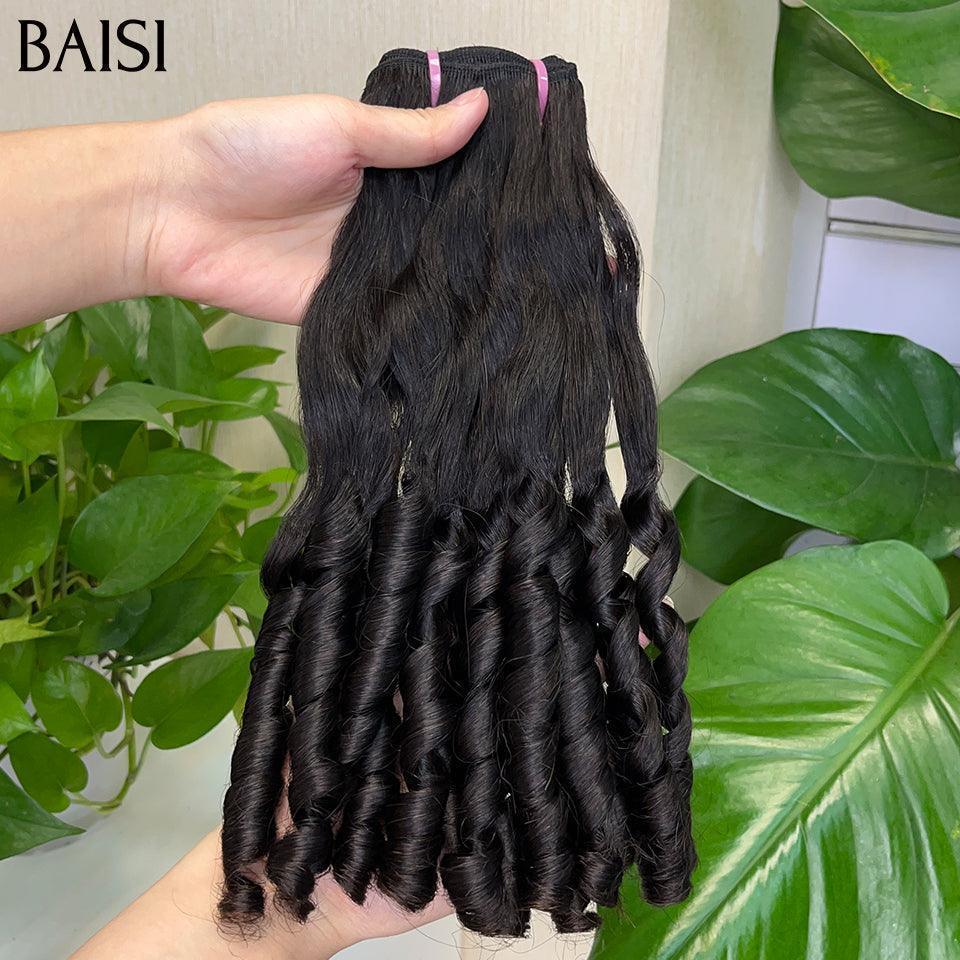 BAISI 15A Grade 3 Boules de Tissages Cheveux Vierges 100% Vietename Hair Double Drawn Fumi Hair Rose curly