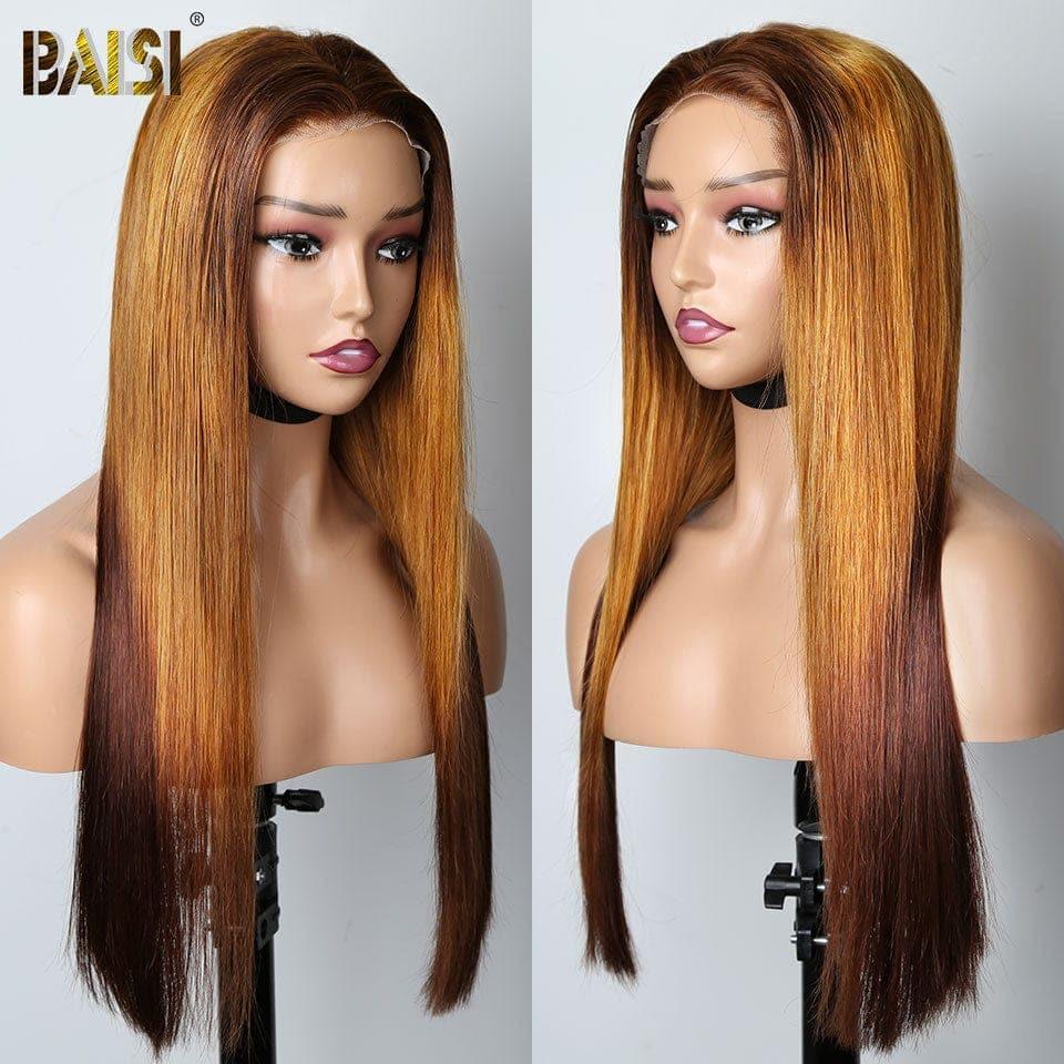 BAISI 13x4 Lace Perruque Lisse 18 POUCE 156€ en couleur #4#30#4 ou 1BT4# en 100% Cheveux Humains CODE: FR20
