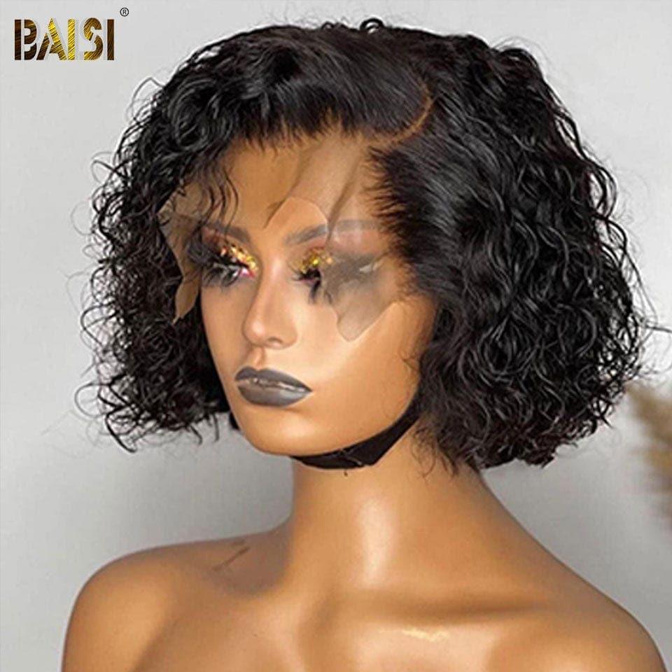 BAISI Achetez 1 + 1 Gratuite = 218€ bob 16 Pouces et 4X4 lisse 8 pouces ou 2 Acheté + 2 Gratuits =236€ en 100% vrais cheveux humains (pas besoin de code)