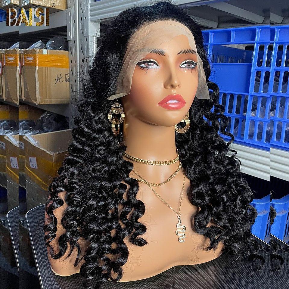 BAISI Achetez 2 perruques minimum au prix d'usine fournisseur 13X4 Perruques de Luxe Naturelle et curly wave A1 Fabriquées par les cheveux double drawn Vietnam Hair 250% densité plus de 20 ans d' utilisations