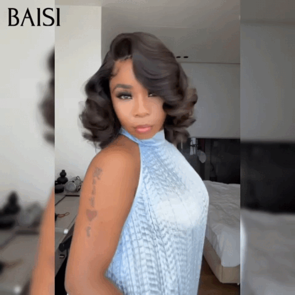 BAISI Offre Flash 70€ Perruque Bouclée Egg Wave NOIR ou Bouncy curl 86€en 100% Cheveux Humains