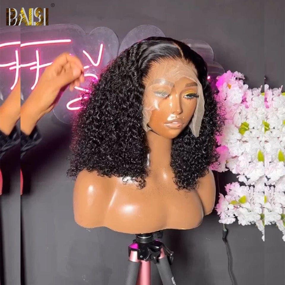 BAISI Lot de 2 perruques en 100% vrais cheveux humains 210€ ou 2X6 lace lisse en couleur 4#27# de luxe