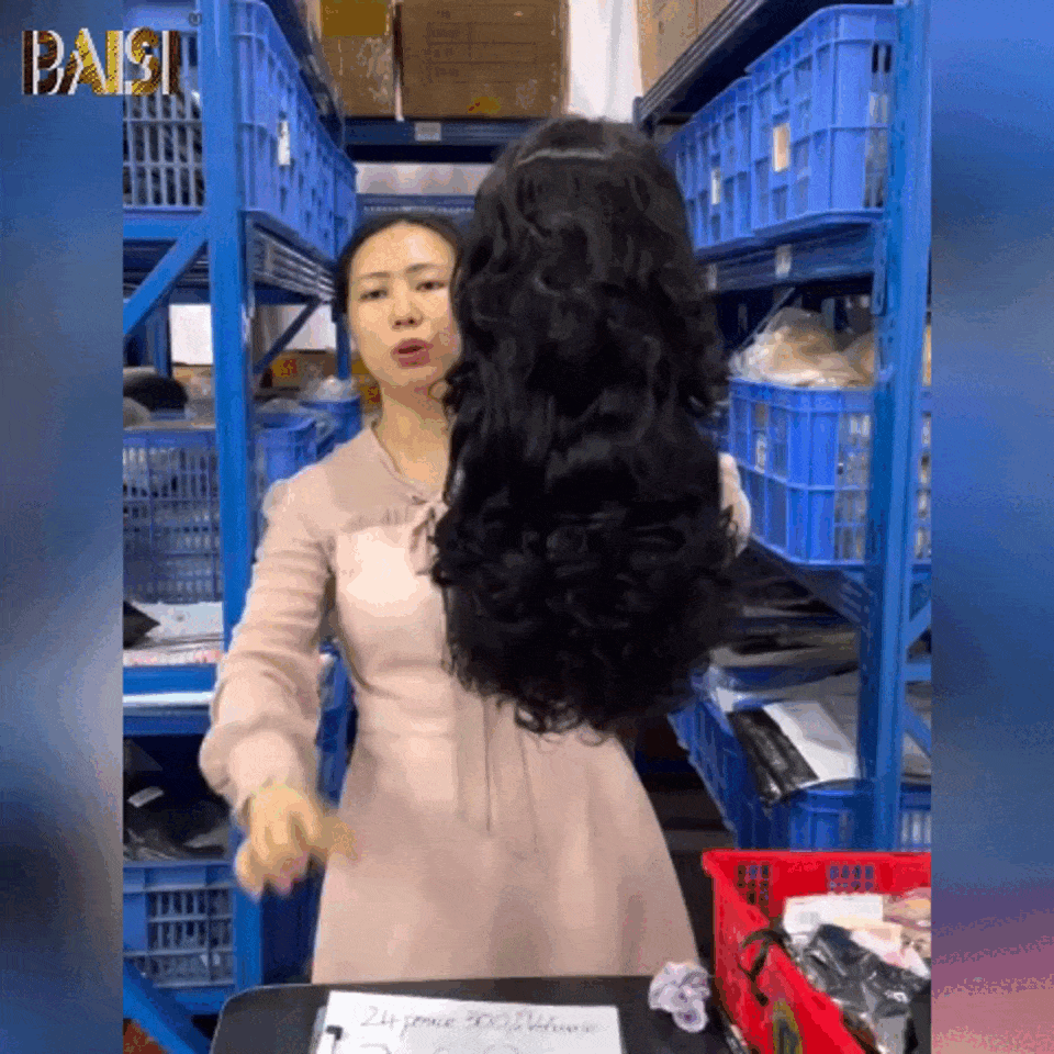 BAISI 13X4 Luxury Bouncy Curly Wigs 24 inches A1 Made by double drawn virgin hair strands volume 300% density over 20 years of use CODE VIP100