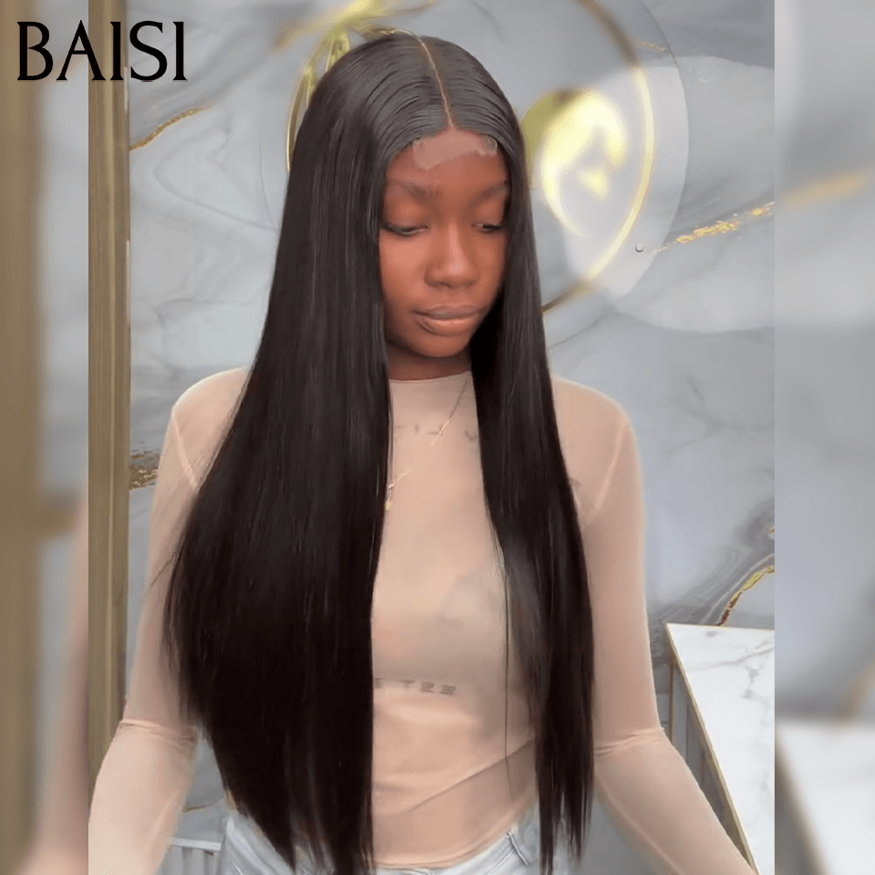 BAISI 100% Viêtnam Hair 2X6 Bob Perruque Naturelle Lisse BONE Straight 10 Pouce 108€ de luxe en 100% Cheveux humains