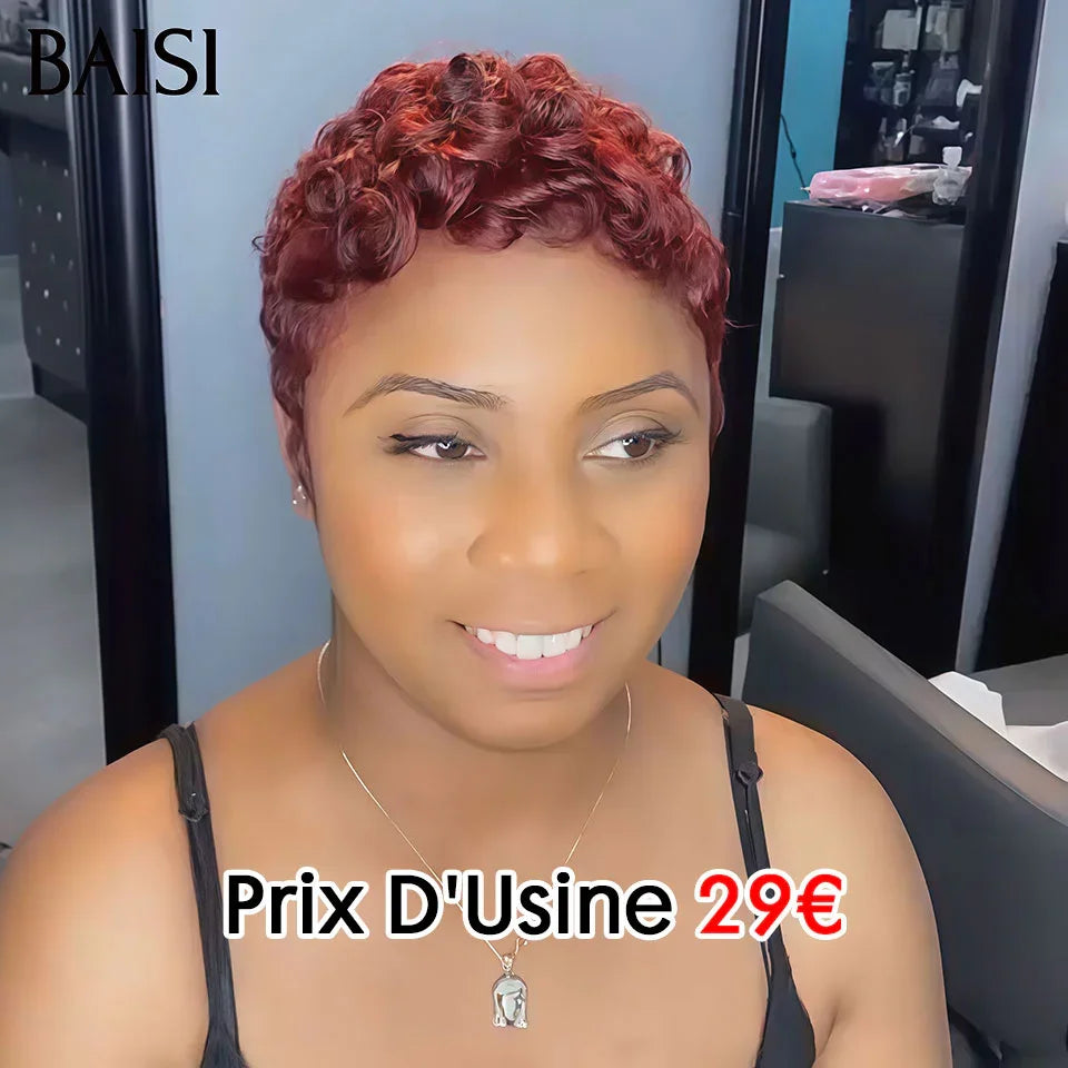 BAISI 13x4 Frontal Straight Bob Wig In Orange Straight Cut 100% Real Human Hair Mix 2 Wigs Get Low Price (No Code Needed)