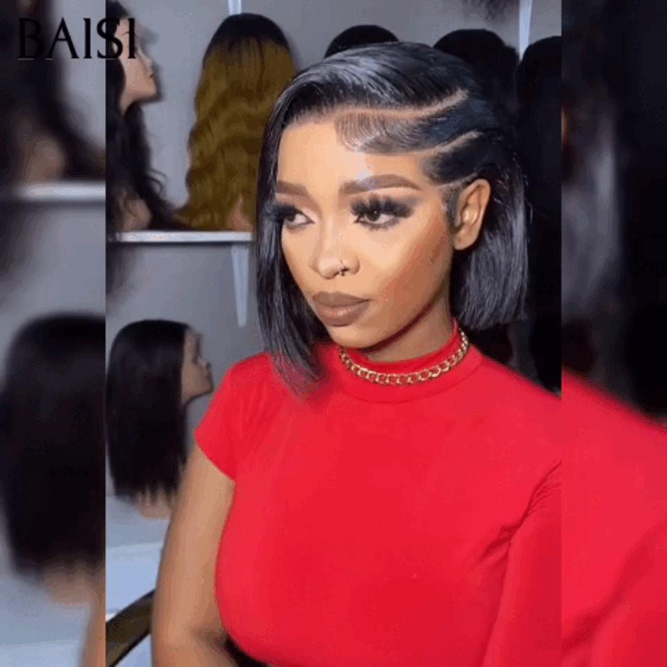 BAISI perruque 5X5 lace bob Lisse 8 Pouces 99€ moitié prix coupe personnalisée plus de 20 ans d' utilisations MP50