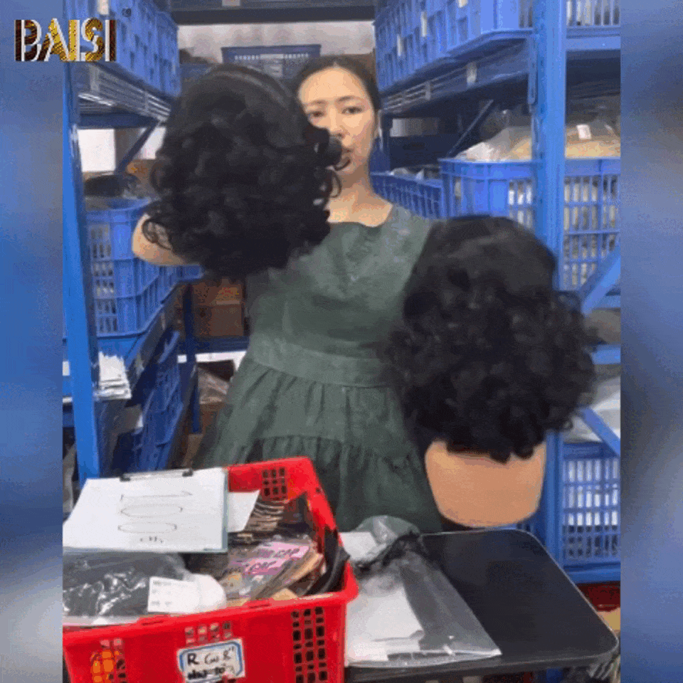 BAISI HAIR FR 13x4 Frontal Perruque de Luxe Bouncy curl 124€ 100% raw hair 065C