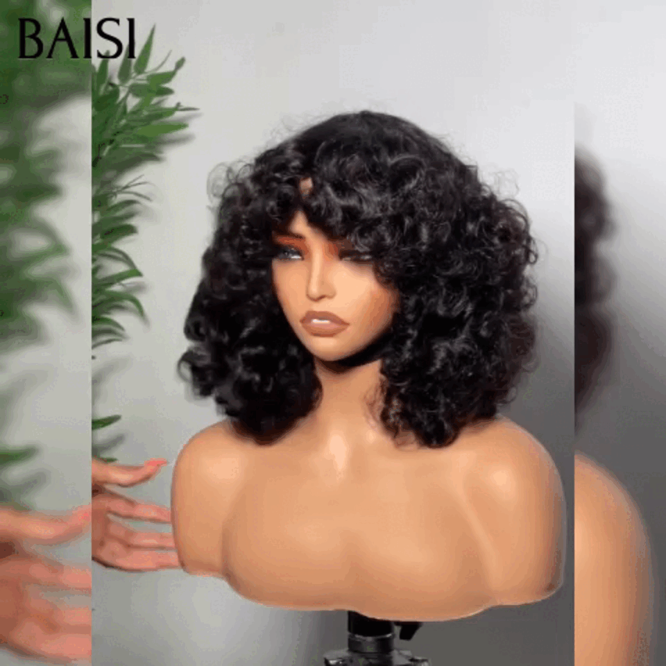 BAISI RAW HAIR 300% Volume grande renda frontal 13X6 peruca encaracolada, super densidade total mais de 10 anos de uso com muito bom cuidado Código: VIP100