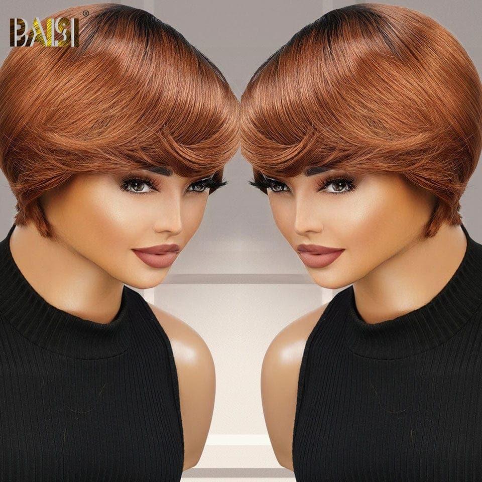 BAISI T Part Lace Custom Wig With Side Part or 2X6 Smooth Lace 10 Inch Luxury Bob 98€