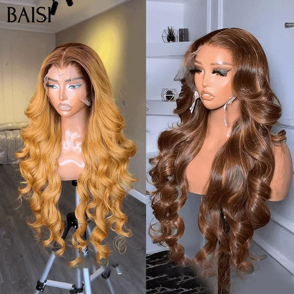 BAISI 2 Perruques 338€ 13X4 laces boby wave Couleurs personnalisées en 100% Cheveux Humains FR38