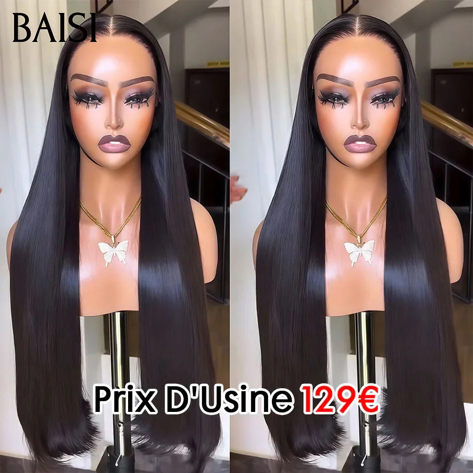 BAISI Acquista almeno 2 parrucche al prezzo di fabbrica fornitore 13x4 lace frontal Parrucca Liscia 24 Pollici 129€ o Colorata #4 Pre-plucked Non Serve Colla in 100% Capelli Grezzi Lace già tagliata 100% Veri Capelli Umani (Non Serve Codice)