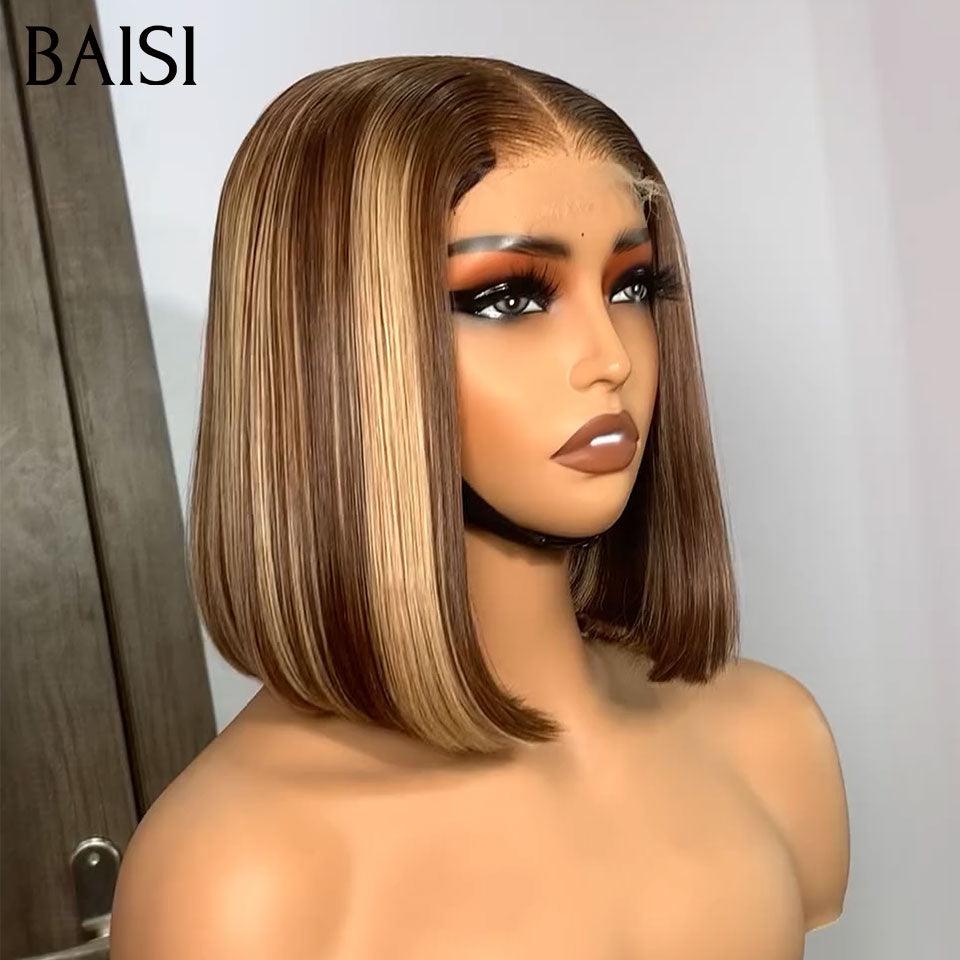BAISI HAIR FR Bob-Perücke in kastanienbrauner und blonder Farbe zum Verkauf in 100% Echthaar 172 Euro B