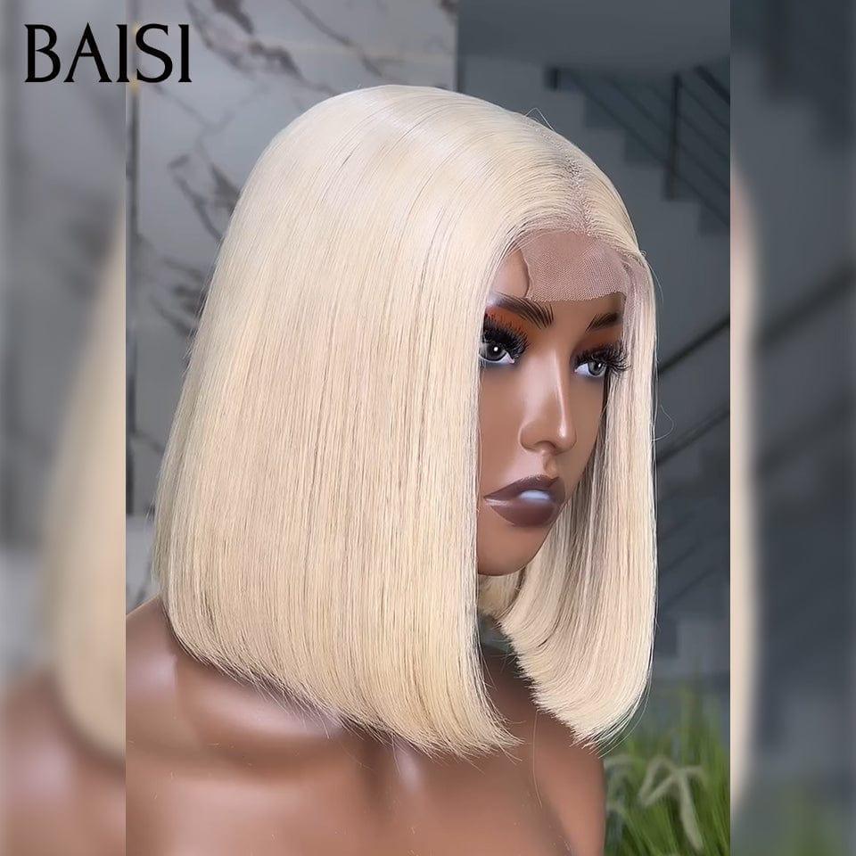 BAISI 2x6 Lace Perruque Lisse Miel 4T27# ou #613 Blonde 8 Pouces 99€ En 100% Cheveux Humains Vietnam Hair