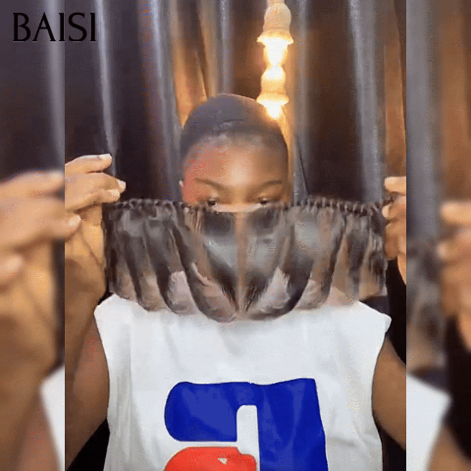 BAISI 49€ 13X4 lace frontale 12 Pouces avec natte prête à porter simple et efficace résultat beau et naturel