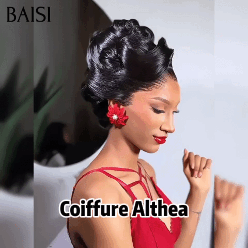 BAISI Coiffure de luxe Althea Perruques Mariage Prête à porter chignon et personalisation comme sur la vidéo 100% identique avec lace frontale événement spécial
