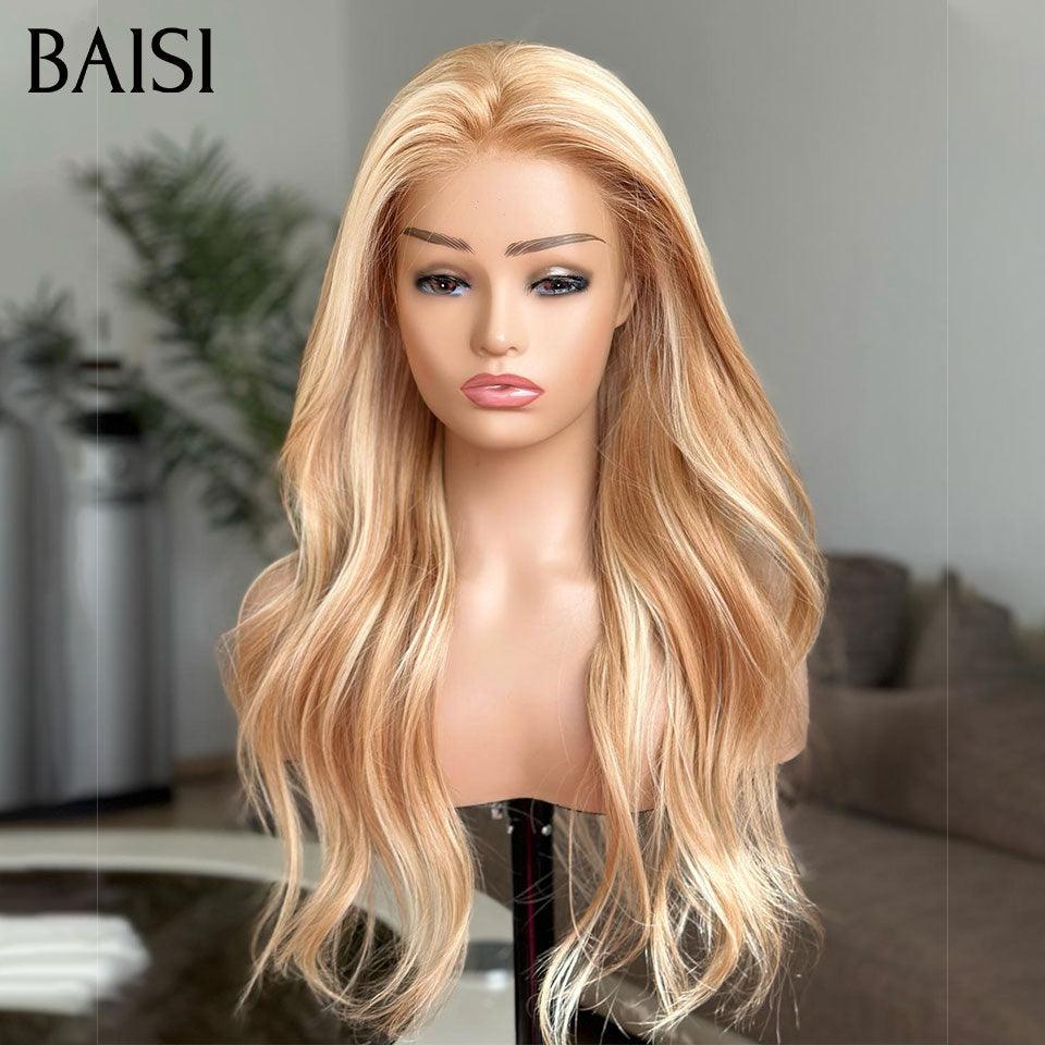 BAISI 13X4 lace Perruque Personnalisée De Haute Qualité Couleur Blonde 4/60# Body wave en 100% Cheveux Humains
