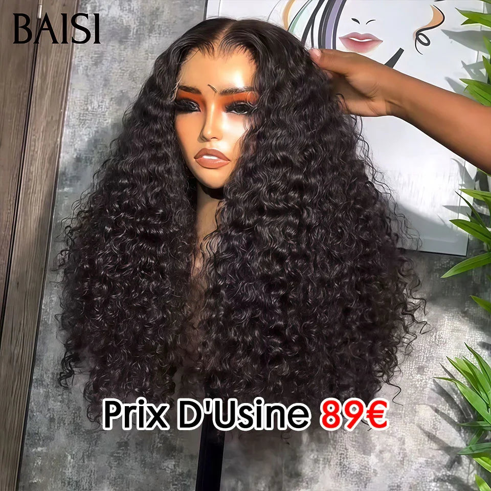 BAISI Achetez 2 perruques minimum au prix d'usine fournisseur 13X4 lace frontal curly wave 20Pouces 89€ ou 5X5 Perruque personnalisée bouclé Marron #2T30# En 100% Cheveux Humains (Pas Besoin de Code)