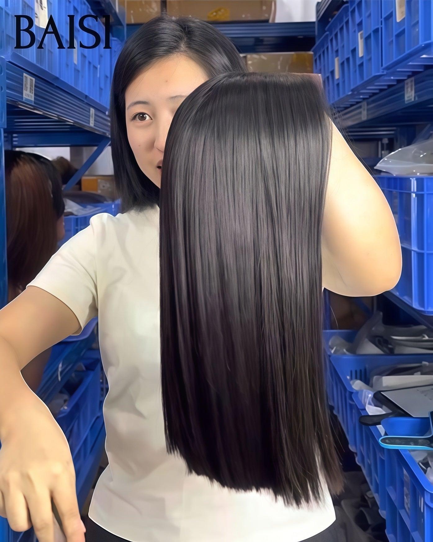 BAISI 2*6 Lace Closure Perücke aus 100 % Echthaar