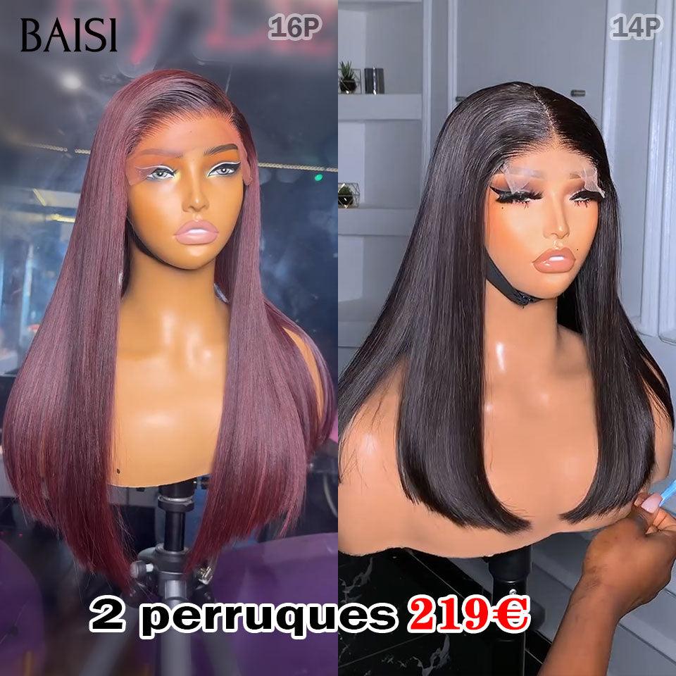 BAISI BLACK FRIDAY 2 Perruques 219€ 3 Perruques sans colle 320€ Réduction avec code promo en 100% vrais cheveux humains, Code: FR20