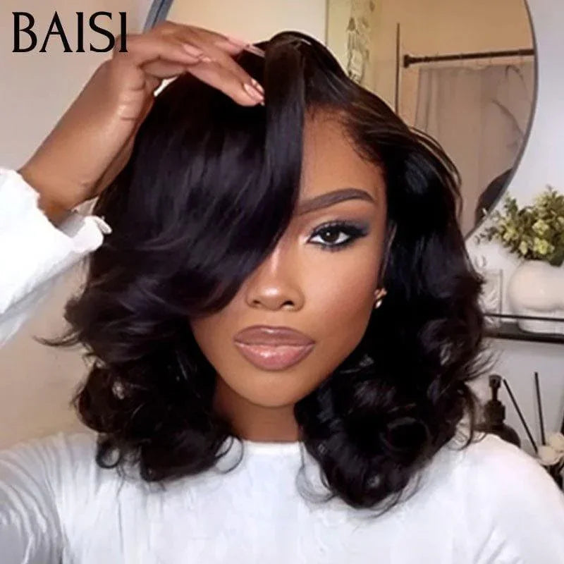 Baisi 13x4 luxo bouncy encaracolado 10 Polegada perucas feitas por duplo desenhado vietnam cabelo 300% densidade mais de 20 anos de uso fr38