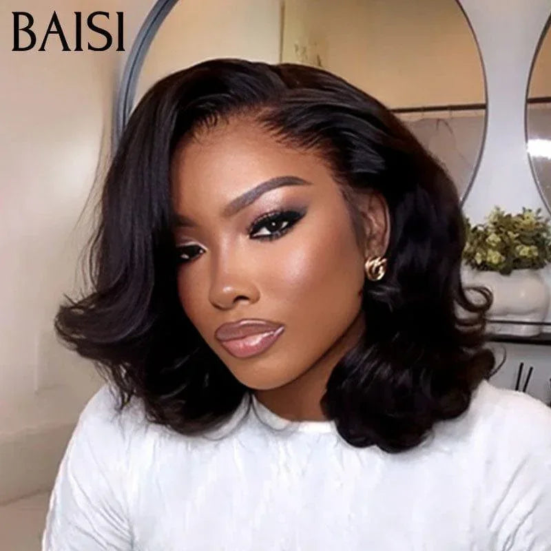 Baisi 13x4 luxo bouncy encaracolado 10 Polegada perucas feitas por duplo desenhado vietnam cabelo 300% densidade mais de 20 anos de uso fr38