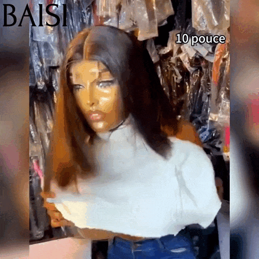 BAISI 100% Capelli Vietnam 2X6 Bob Parrucca Naturale Liscia BONE Straight 10 Pollici 89€ di lusso metà prezzo 300% Densità MP50