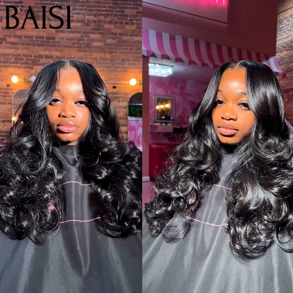 BAISI 13X6 Perruques de Luxe Haute Qualité Body Wave 16 pouces 250% densité A2 Fabriquées par les cheveux double drawn CODE: FR20