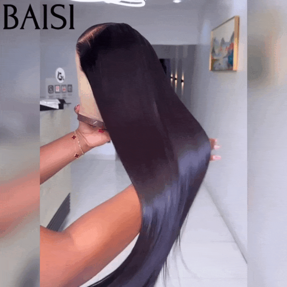 BAISI 15A SDD BONE STRAIGHT 100% Vietnam Hair 13X4 Perruques de Luxe Lisse A1 Fabriquées par les cheveux double drawn mèches vièges volume 250% densité plus de 20 ans d' utilisations