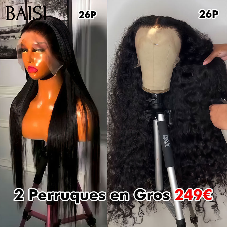 BAISI 2 Perruques 13X4 lace 329€ 30 pouce Réduction avec code promo en 100% vrais cheveux humains