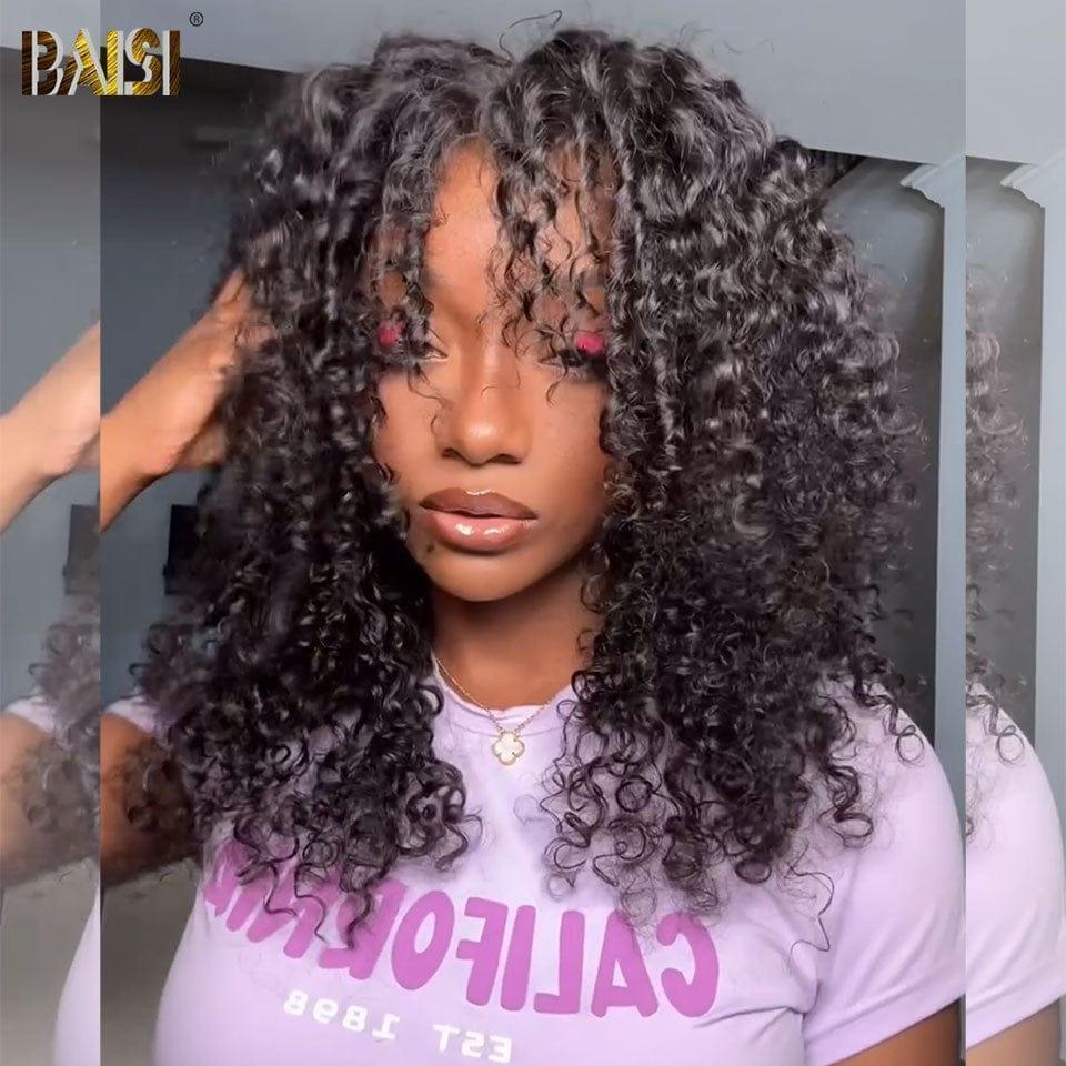 BAISI 360 lace Perruque Bouclée TW NOIR 18 Pouces 178€ 300% haute densité En 100% Cheveux Humains En Grande Promo