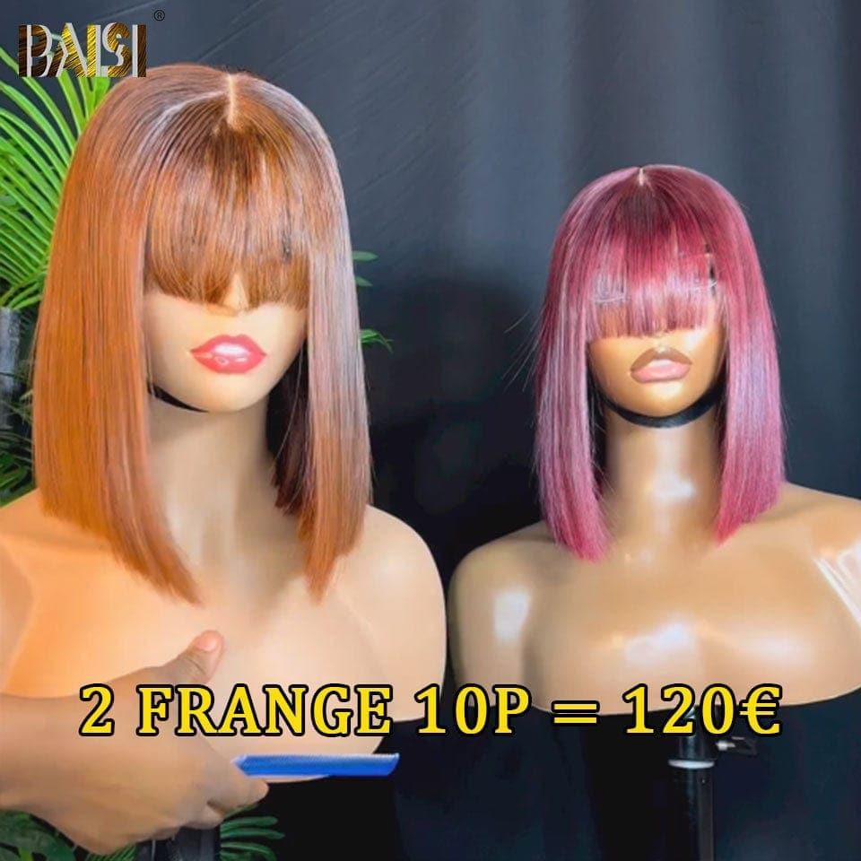 BAISI 2 FRINGE Perücken 10P 120 € in Frankreich aus 100 % echtem Echthaar BS120