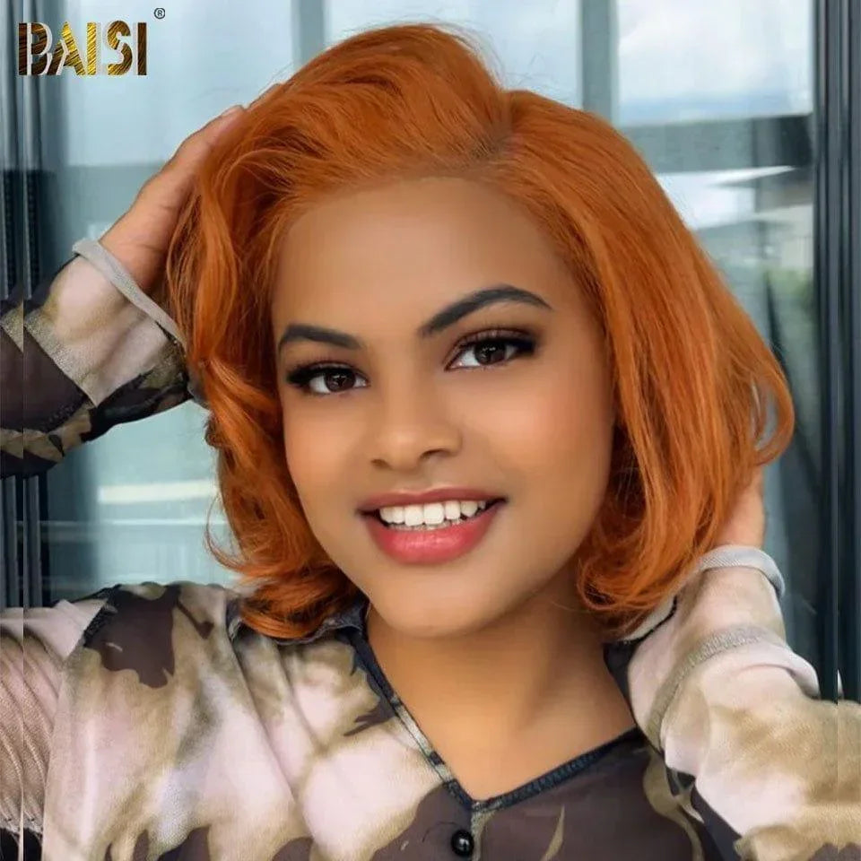 BAISI 2 Perruques Pixie 100€ Réduction avec code promo en couleur NOIR et Mixte en 100% vrais cheveux humains FR38