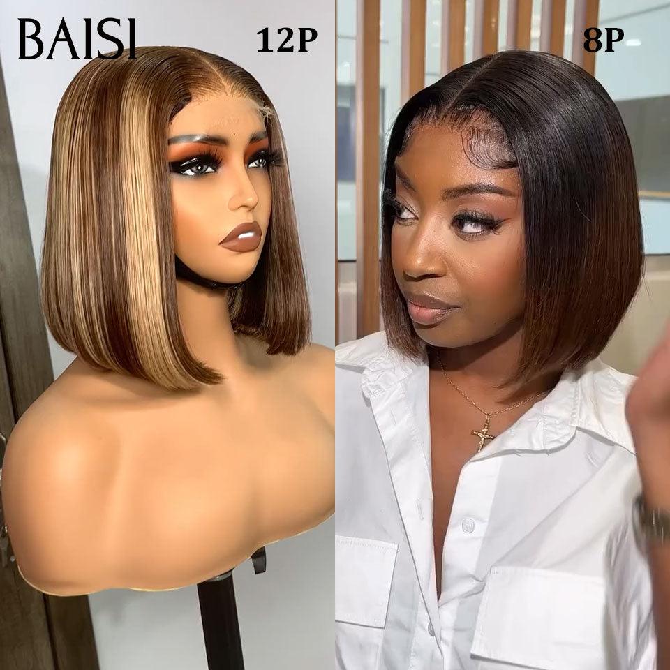 BAISI HAIR FR Bob-Perücke in kastanienbrauner und blonder Farbe zum Verkauf in 100% Echthaar 172 Euro B