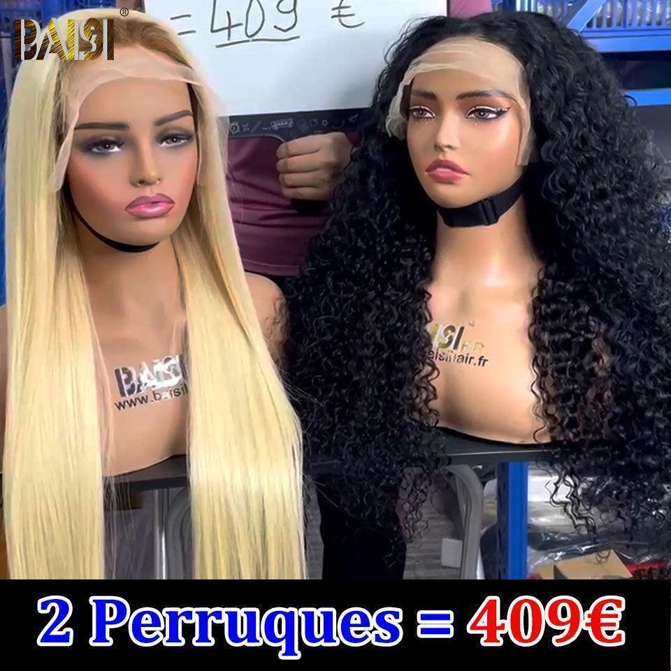 BAISI flash sale 2 wigs €409 13X4 Straight 4#613# 26 Inches and 13X6 curly 26 Inches in 100% real human hair Code: VIP100