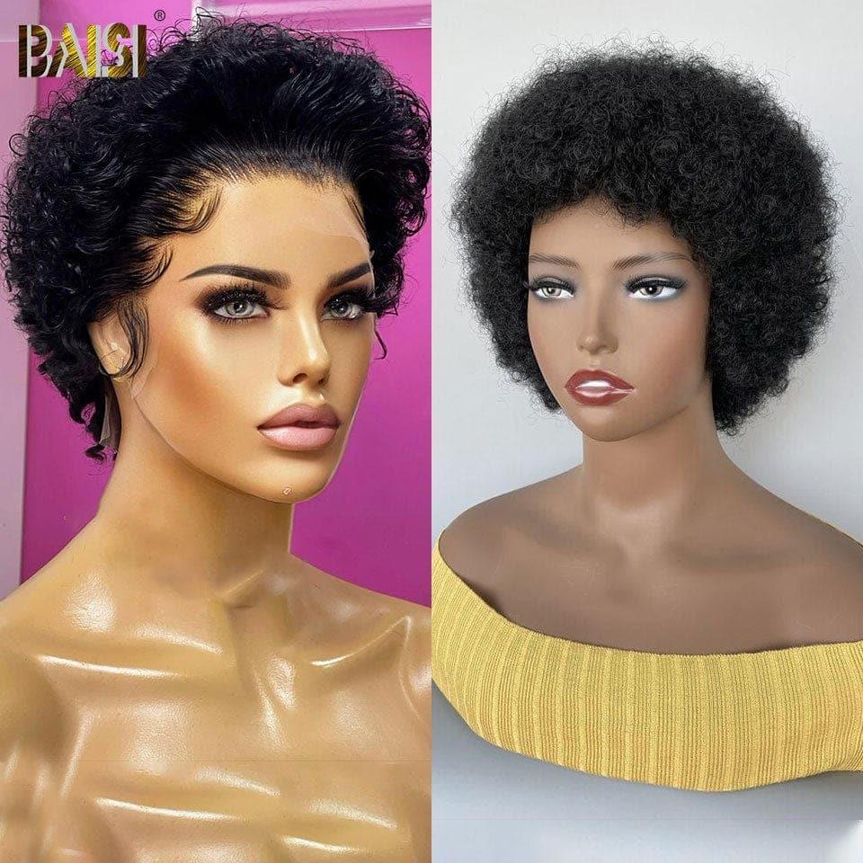 BAISI HAIR FR 2 Perruques Pixie 108€ ou 1 Perruque #905 afro curly 33# En 100% Cheveux Humains