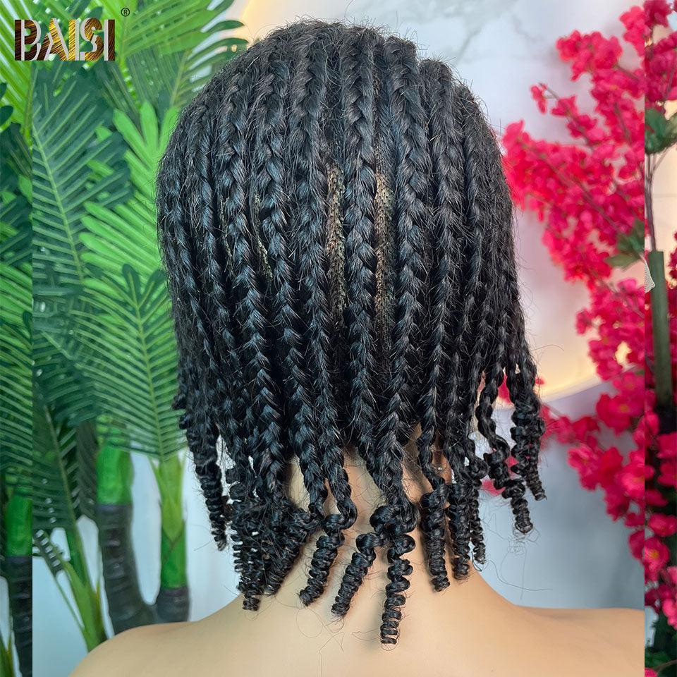 BAISI full lace Perruque Braide Natte En Couleur noir 130€ en 100% Cheveux Humains