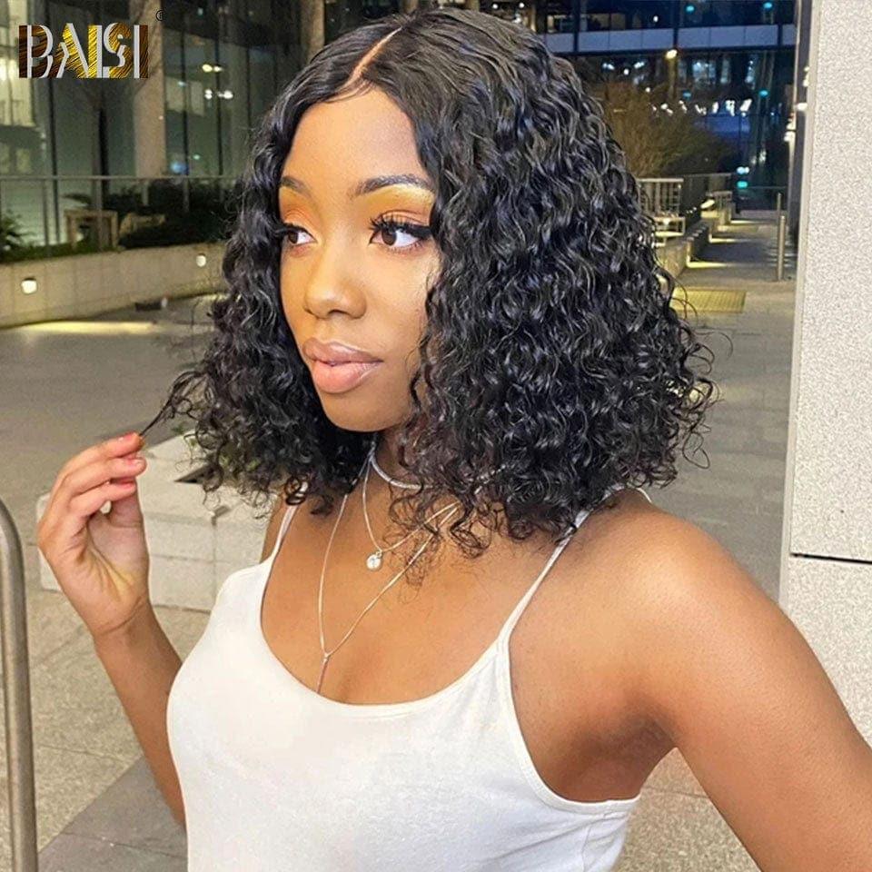 BAISI 2 perucas com fechamento bob € 231 Sem cola Fácil de usar em cabelo 100% humano real Renda já cortada Código: VIP100