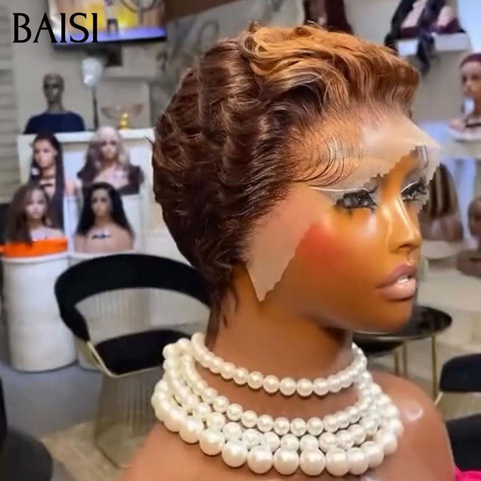 BAISI 3 perruques au choix 89€ ajouter dans le panier un par un au prix d'usine fournisseur coiffure Personnalisée boucle sans colle 10 différentes types de perruques pixie vente en gros pour revendre (Pas Besoin de Code)